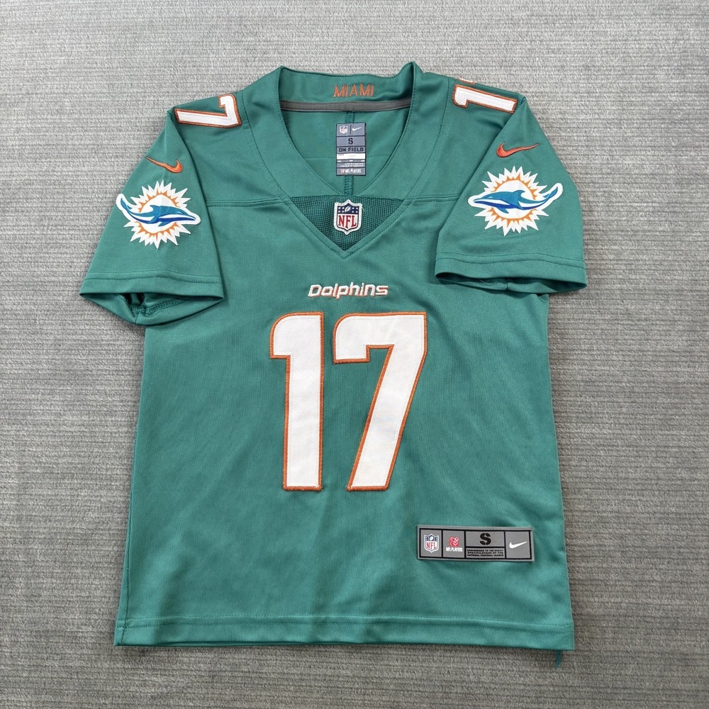 Nike Miami Dolphins NFL Jaylen Waddle #17 On Field Jersey Teal Size Youth Small